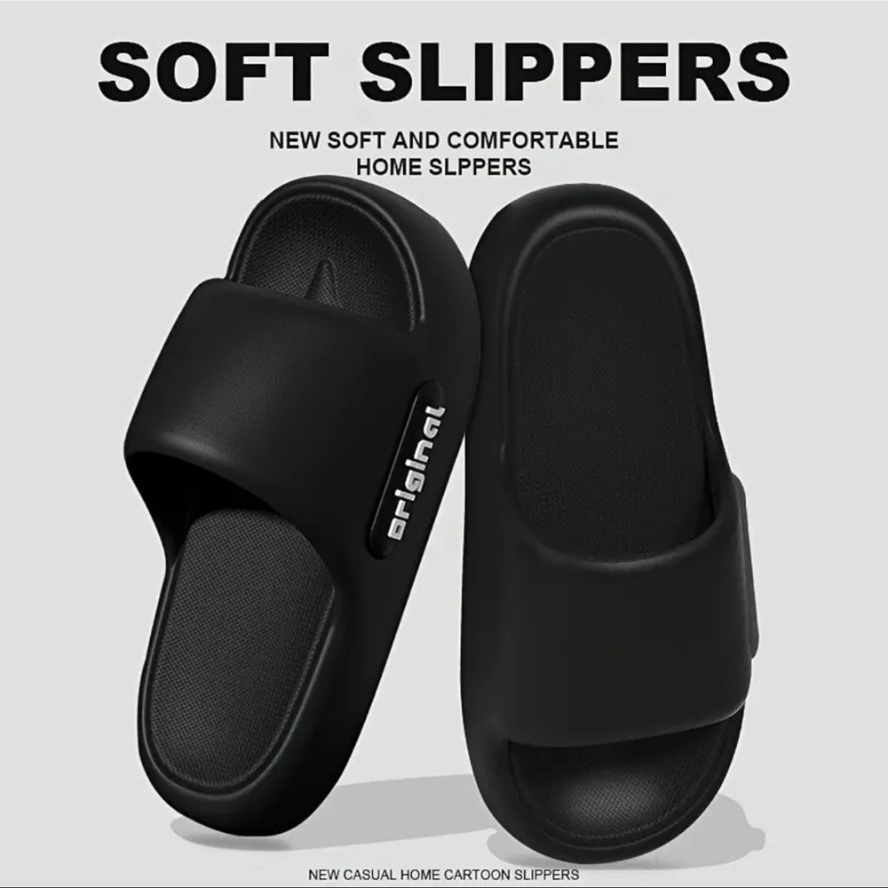Original Black Soft Slippers for Men